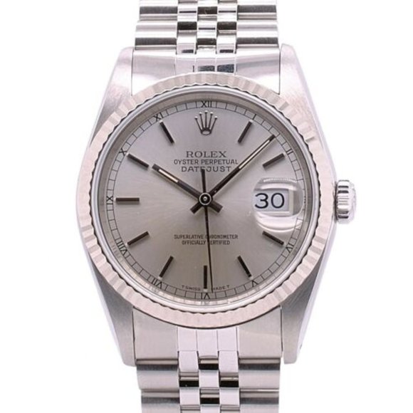 Rolex Datejust Ladies Watch 18k White Gold & SS Silver Index Jubilee 68274 31mm - Picture 2 of 5